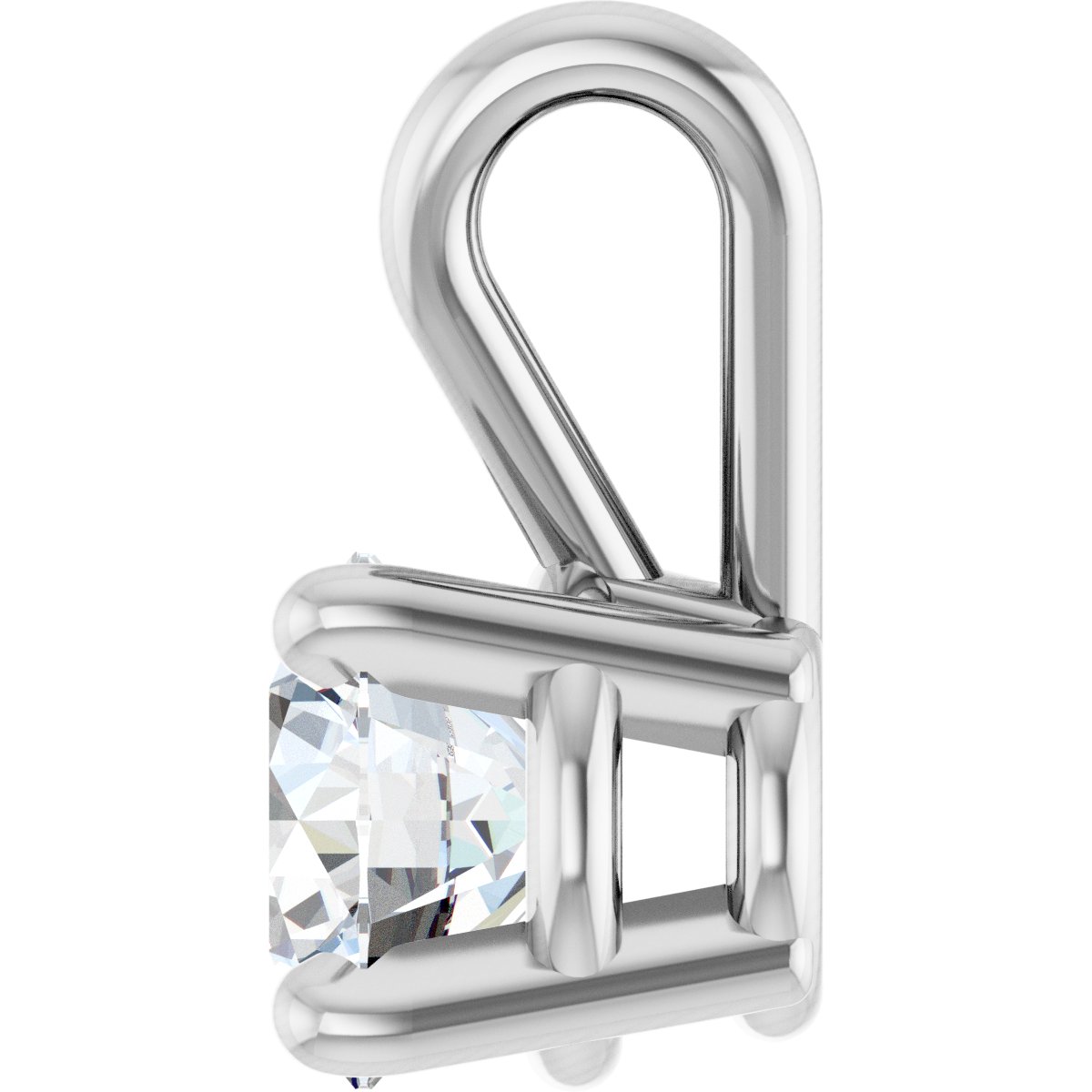 14K White Gold 1/3 ct. Lab-Grown Diamond Pendant - view 3