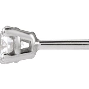 14K White Gold 1/8 ct. tw. Lab-Grown White Diamond Earrings