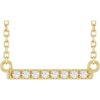 14K Yellow Gold .06 ct. tw. Lab-Grown Diamond Bar 16" Necklace