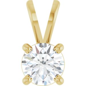14K Yellow Gold 1/2 ct. Lab-Grown Diamond Pendant