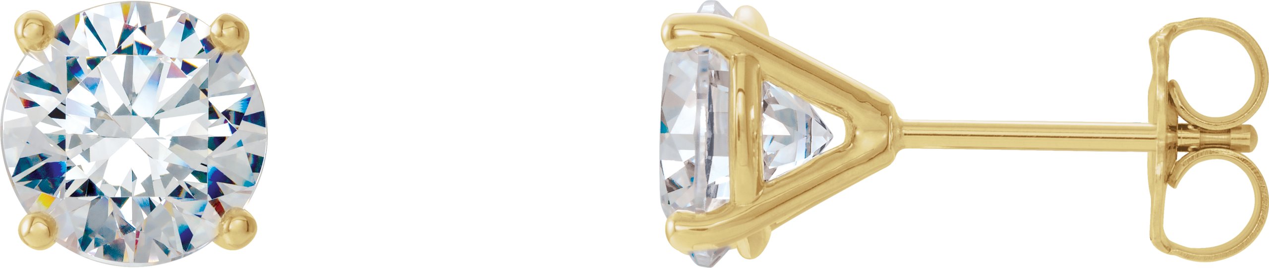 14K Yellow Gold 1/2 ct. tw. Lab-Grown Diamond 4-Prong Stud Earrings