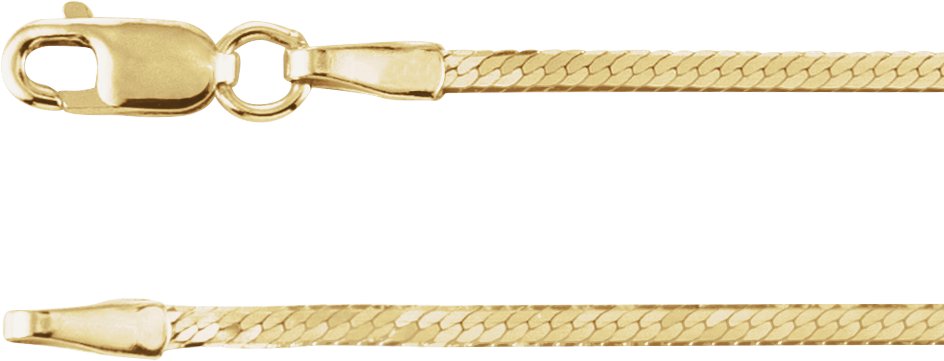 14K Yellow Gold 1.6 mm Herringbone Chain