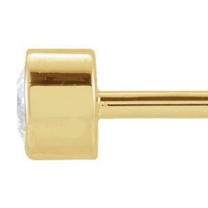 14K Yellow Gold 1/8 ct. tw. Lab-Grown Diamond Micro Bezel-Set Earrings