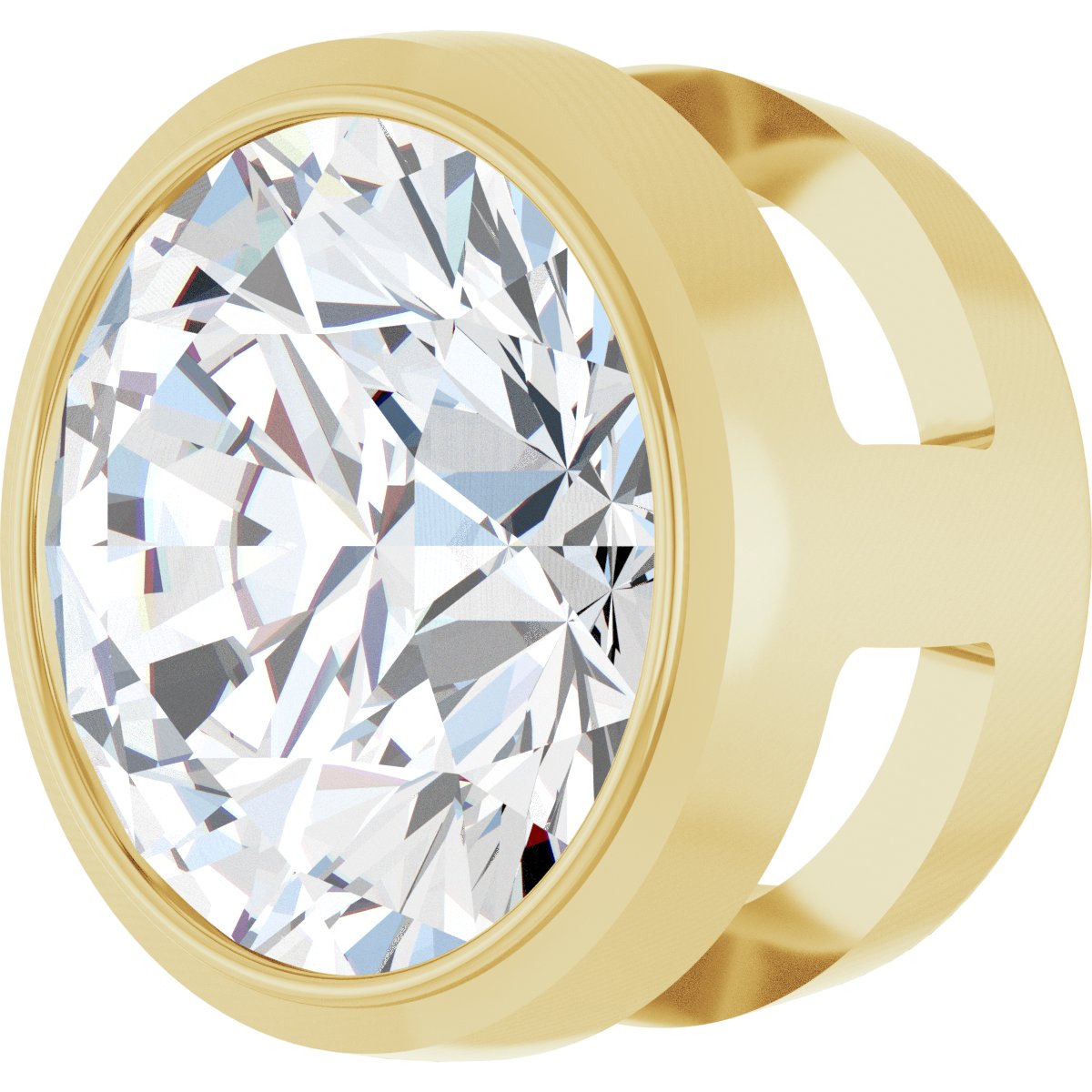 14K Yellow Gold 1 ct. Lab-Grown Diamond Slide Pendant - view 2