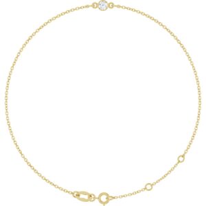 14K Yellow Gold Lab-Grown Diamond 6 1/2-7 1/2" Bracelet