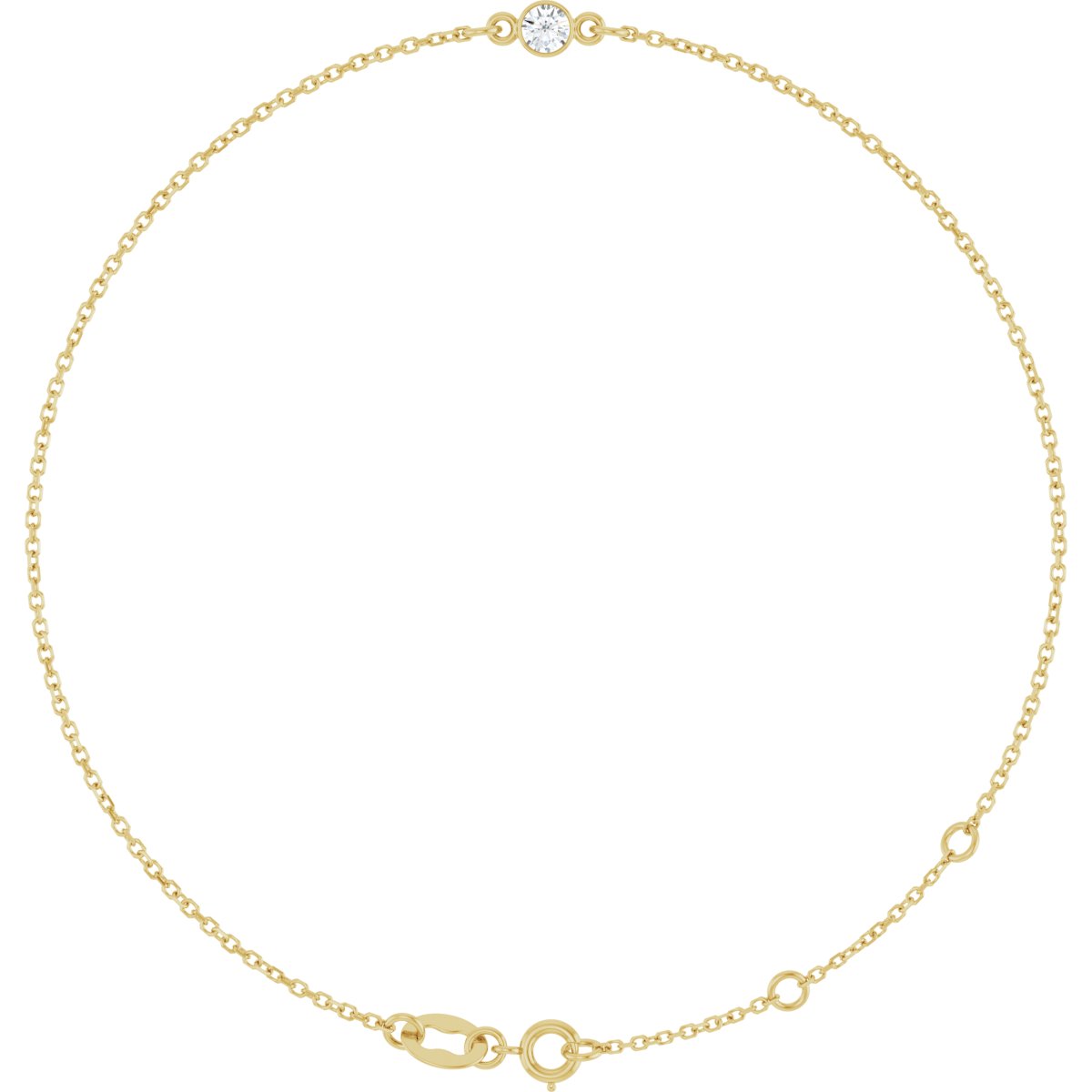 14K Yellow Gold Lab-Grown Diamond 6 1/2-7 1/2" Bracelet
