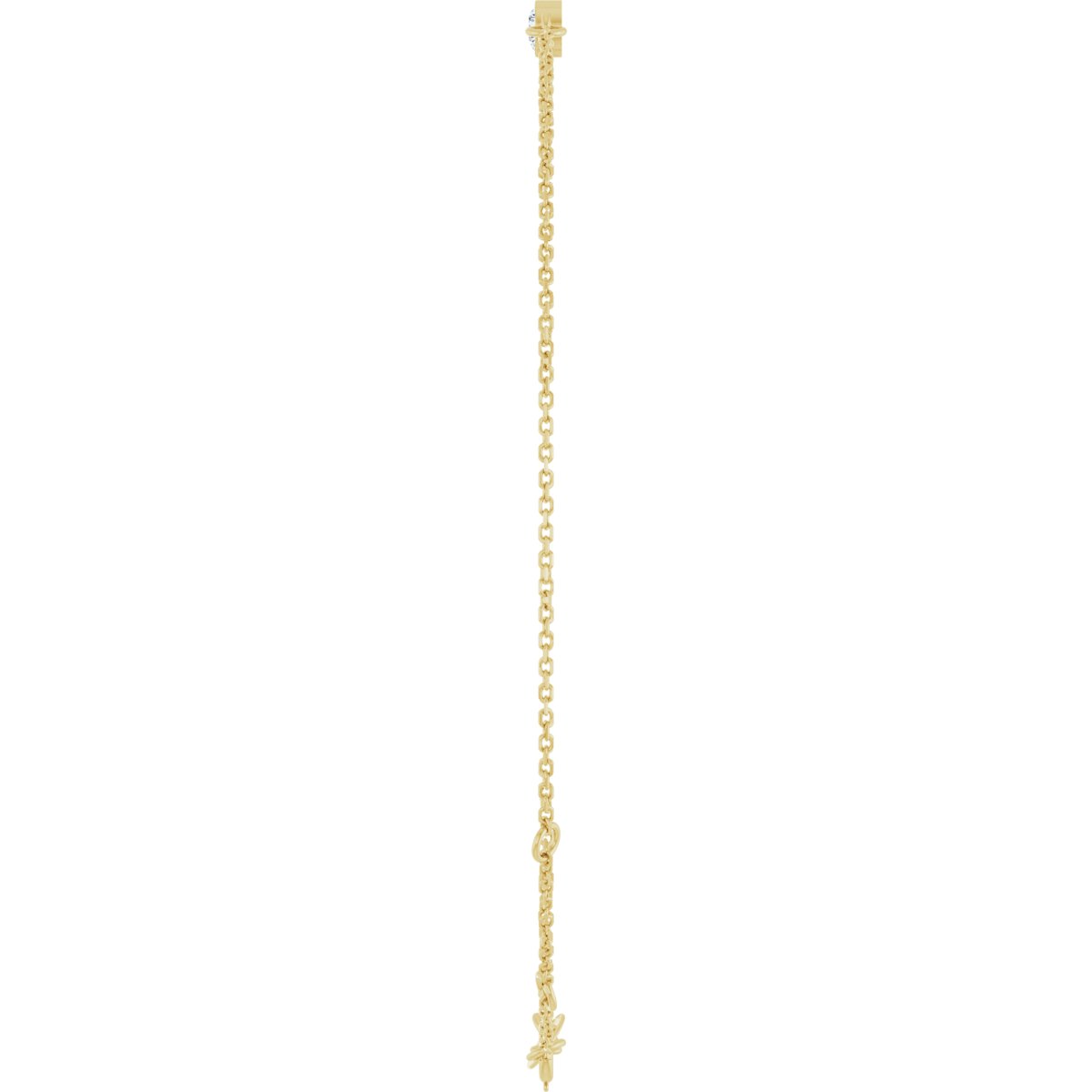 14K Yellow Gold Lab-Grown Diamond 6 1/2-7 1/2" Bracelet - view 3