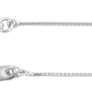 Platinum 0.5 mm Box Chain