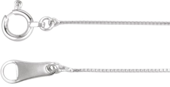 Platinum 0.5 mm Box Chain