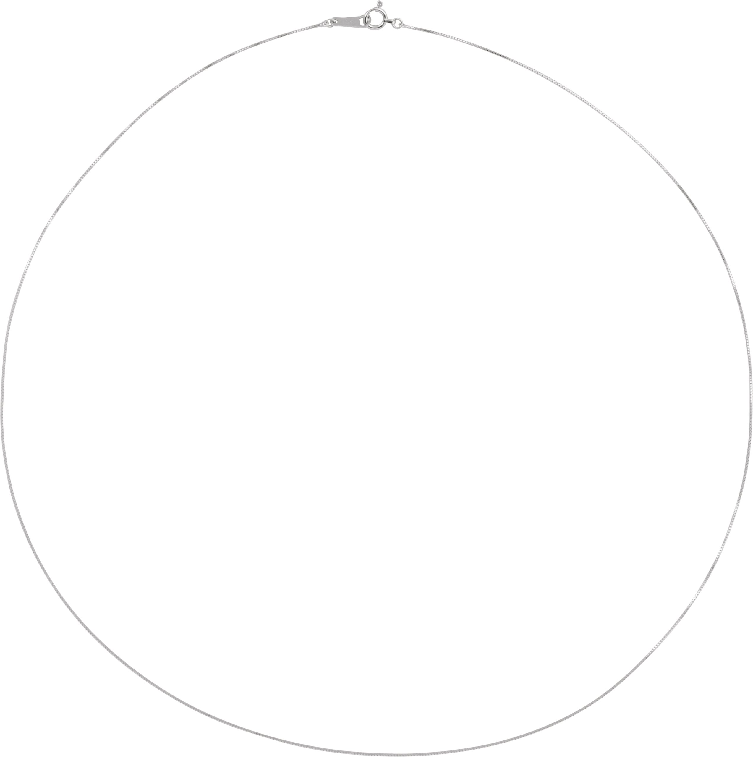 Platinum 0.5 mm Box Chain