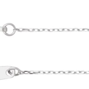 Platinum 0.7 mm Diamond-Cut Cable Chain