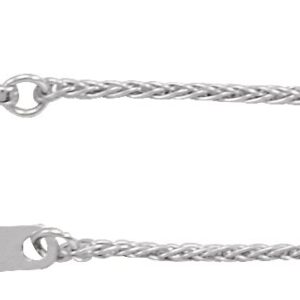 Platinum 0.8 mm Wheat Chain