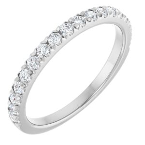 Platinum 1/3 CTW Lab-Grown Diamond French-Set Anniversary Band