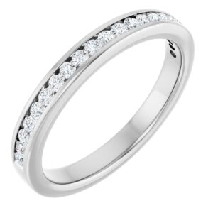 Platinum 1/4 CTW Lab-Grown Diamond Anniversary Band, Round 1.5 mm Stones