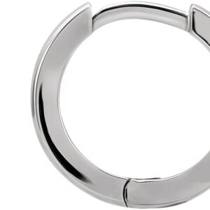 Platinum 1.65 mm Hinged Hoop Earrings