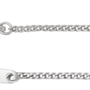 Platinum 1 mm Curb Chain