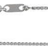 Platinum 1 mm Diamond-Cut Box Chain