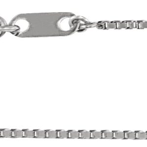 Platinum 1 mm Diamond-Cut Box Chain