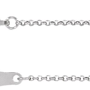Platinum 1 mm Rolo Chain