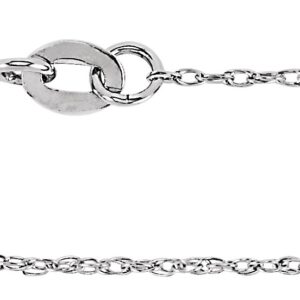 Platinum 1 mm Rope Chain
