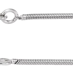 Platinum 1 mm Round Snake Chain