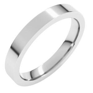 Platinum Comfort-Fit Flat Wedding Band