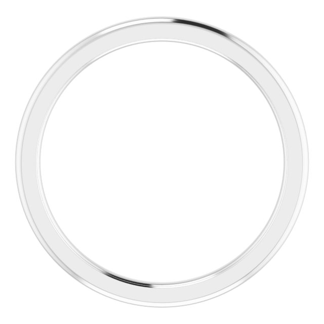 Platinum Comfort-Fit Half Round Wedding Band