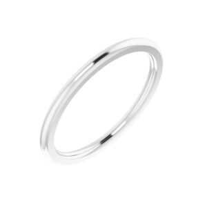 Platinum Comfort-Fit Half Round Wedding Band