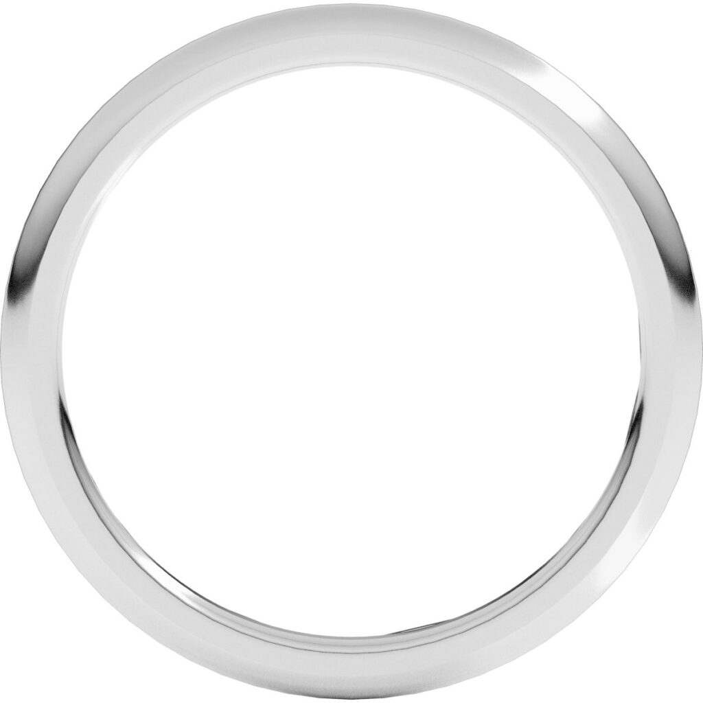Platinum Comfort-Fit Half Round Wedding Band