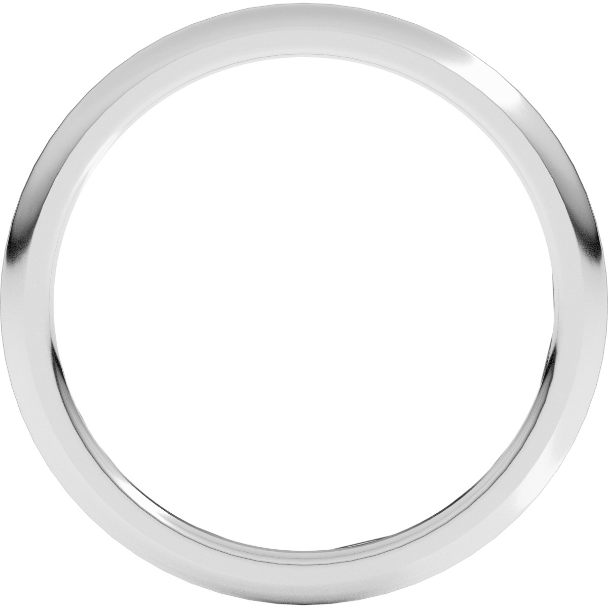 Platinum Comfort-Fit Half Round Wedding Band
