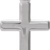 Platinum Cross Pendant, 16.5 x 12 mm