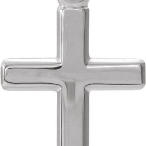 Platinum Cross Pendant, 16.5 x 12 mm