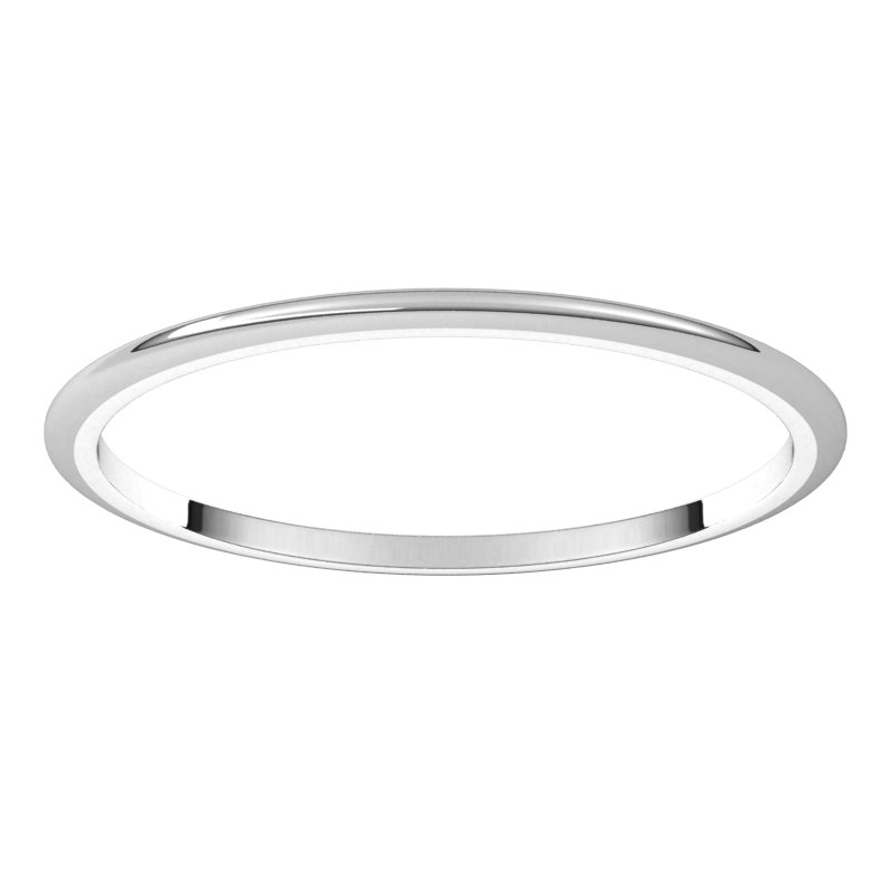 Platinum Half Round Wedding Band