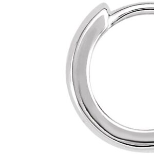 Platinum Hinged Hoop Earrings
