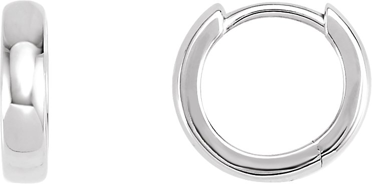 Platinum Hinged Hoop Earrings