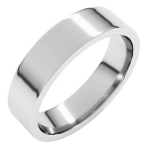 Platinum Lightweight Comfort-Fit Flat Wedding Band