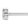 Platinum Three-Bead Stud Earrings