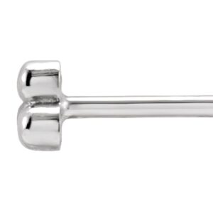 Platinum Three-Bead Stud Earrings