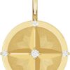 .03 ctw Natural Diamond Compass Charm/Pendant