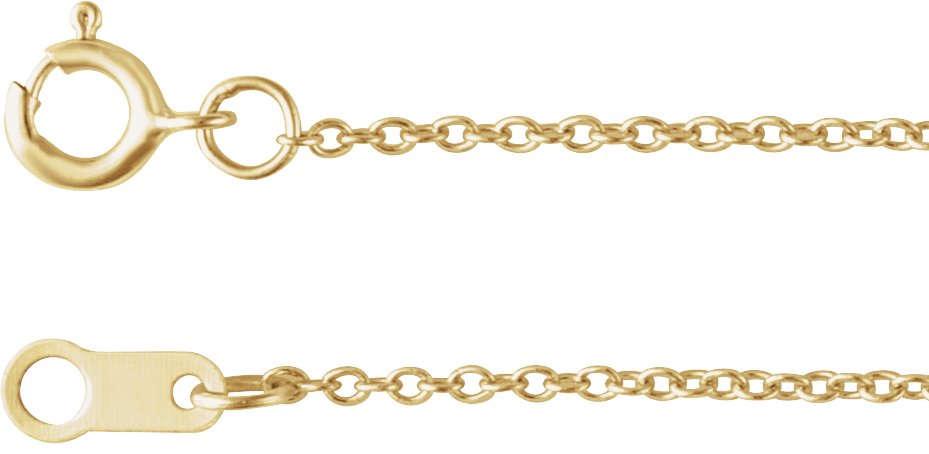 10K/14K Gold 1 mm Cable Chain
