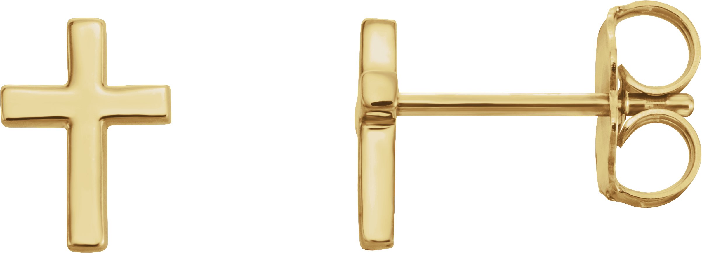 14K Gold Cross Earrings