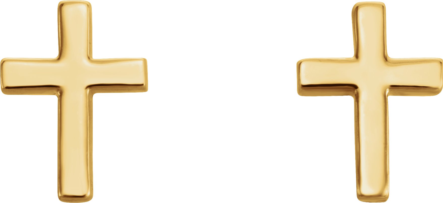 14K Gold Cross Earrings