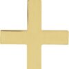 14K Gold Cross Pendant, 25.9 x 12 mm