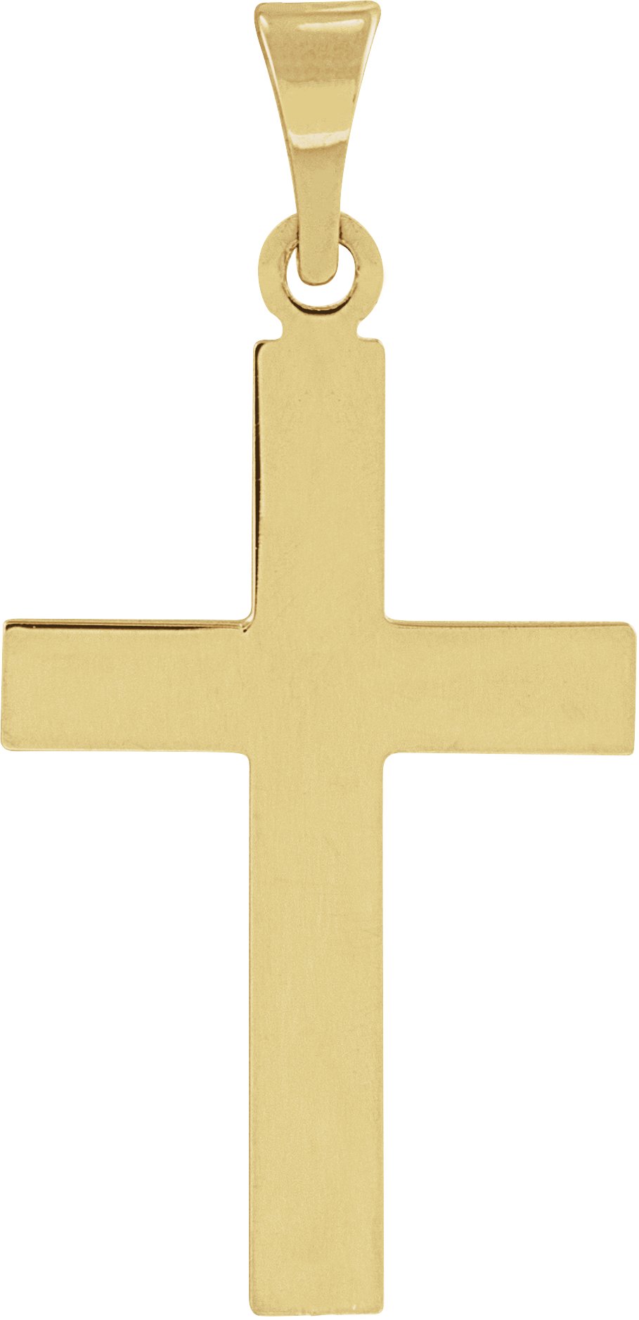 14K Gold Cross Pendant, 25.9 x 12 mm
