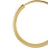 14K Gold Endless Flexible Tube Hoop Earrings