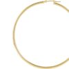 14K Gold Round Tube Hoop Earrings