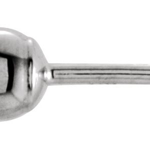 14K White Gold Ball Stud Earrings