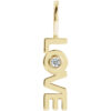 14K Yellow Gold .03 ct. Natural Diamond Love Charm/Pendant