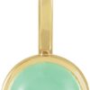 14K Yellow Gold Gemstone Cabochon Charm/Pendant