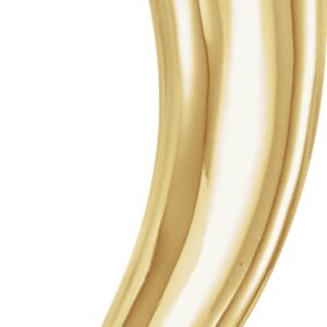 14K Yellow Gold Italian Horn Pendant, 20.7 x 4.8 mm